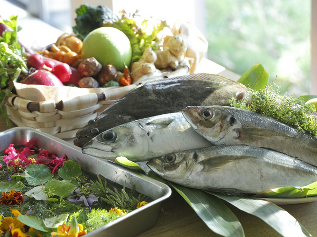 自家農園のハーブや野菜
