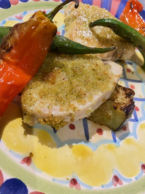 カジキのシチリアパン粉焼き