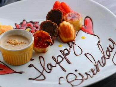 誕生日の方にバースデープレートサービス