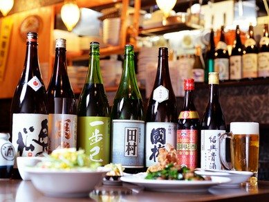 ドリンクメニューも約70種が揃う充実度！　福島の銘酒もずらり