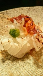 甘味の塊 赤いかに焼きホタルイカ あさ海流いか握り