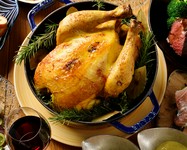 黄金色のロティサリーチキンを楽しむ定番コース