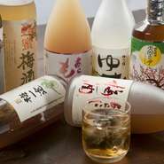 あらごし柚子酒、あらごしりんご酒、あらごし桃酒、にごり杏露酒