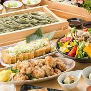 鮮度にこだわる越後食材や直送鮮魚、旬野菜をふんだんに使用した創作和食をお得にご堪能頂く飲み放題付コースをご用意！