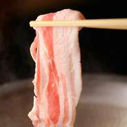 新潟のブランド豚『越後もち豚』は、弾力のある食感とくさみのないあっさりとした旨みが特徴です。