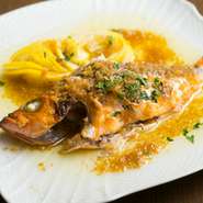 旬の鮮魚を使った『キトキト鮮魚のグリル　広島産のレモン』