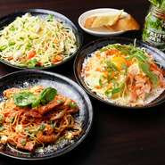 イタリア料理の代表格といえば、やっぱりパスタ。さまざまなパスタを楽しめる「パスタランチ」は人気のメニュー。