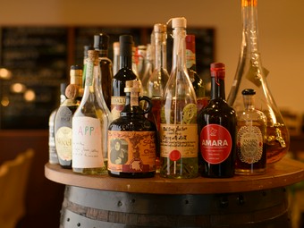 豊富なイタリアワインと多様な『食後酒』