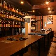 ズラリと並ぶボトルの数々