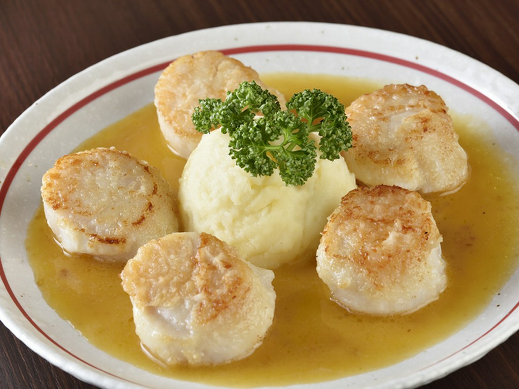 帆立のアンチョビソース