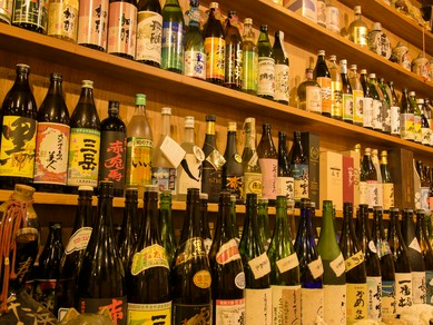 60種を超える豊富な品揃えの焼酎が大人気！　