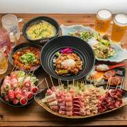 『生レモンサワー』『梅干しサワー』『角ハイボール』など、サワー系のアルコールにはすべて強炭酸を使用。シュワッとした口当たりで、口のなかがさっぱりします。				