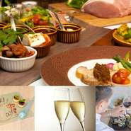 カップル限定！
窓際席で大切な方のお誕生日や記念日のお祝いに
デザートアート(ソープフラワー付)＆乾杯用スパークリングワイン付き

※デザートのメッセージを事前にホテルまでご連絡ください