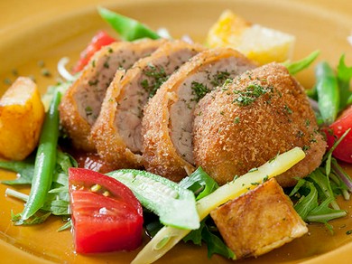 京都産 京の都もち豚ヒレカツ 粒マスタード添え