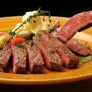 ステーキ増量グラム指定(50g単位)承ります。