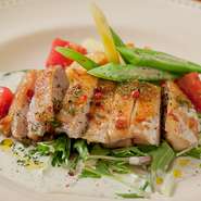 粒マスタード添え