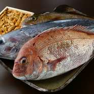 長年、市場で鮮魚を扱っていた経験を持つシェフ。天然物の美味しさを一人でも多くの人に届けたいという思いから、この店で扱う魚はどれも天然物。プリプリとした歯ごたえと、口の中に広がる旨みは格別。