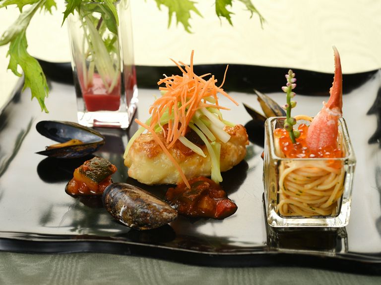 目で見て楽しむことが出来るお料理と落ち着いた雰囲気でデートを