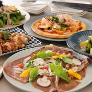 ecocca（イコッカ）では、女子会、忘年会、新年会、歓送迎会、二次会など各種お集り事に最適な、飲み放題付のお得なコースもご用意しております。
