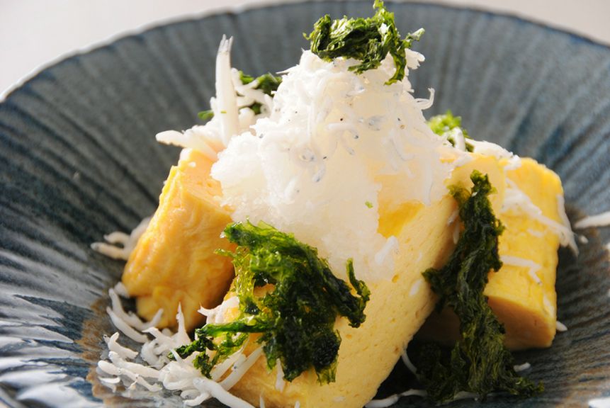 四万十青のり じゃこの玉子焼き