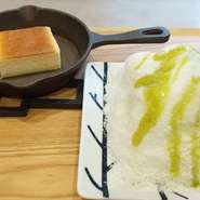 お店イチオシ!!ピスタピスタチオ味。
ピスタチオの風味が口の中に広がります!!
※かき氷単品は200円引き