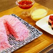 ラムネの風味が爽やかな「そらいろ味」。
※かき氷単品は200円引き