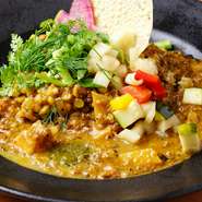 ある日のメニュー　ラムキーマと筍の薬膳カレー