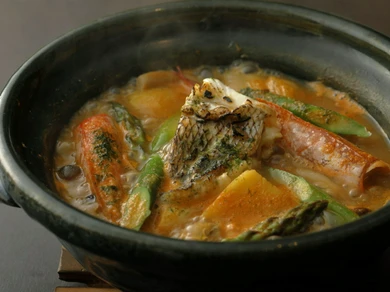 旬の魚介と野菜の旨味たっぷり! 『新た流 和風ブイヤベース』  二人前