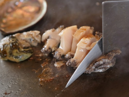 鮑　調理シーン