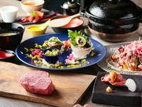 スタンダードに神戸牛の旨味を味わえる『”炉釜神戸牛霜降り赤身(ランプ)”ディナーコース』【150g】
