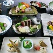 料理長おまかせ、厳選した食材を使用した
「十彩会席　月」