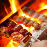 山梨県産の銘柄鶏「健味とり」を使用。希少部位も楽しめる