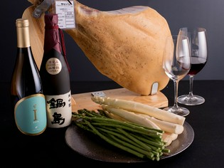 田嶋畜産の「長期熟成生ハム」＆安東さんの「森のアスパラ」