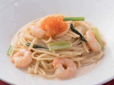 大人気パスタ『小海老のクリームソース オマール海老風味』