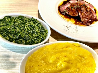 マッシュポテト／クリームドスピナッチ