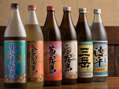 定番から希少銘柄まで。気軽に飲めて多彩な焼酎ラインナップ
