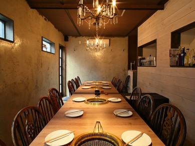 団体用の個室も完備している