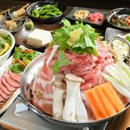 １０月～３月末まで☆にく鍋「肉2倍増量！」宴会コース
※10月より予約受付開始