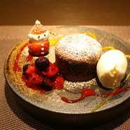 温かいチョコレートのケーキ
