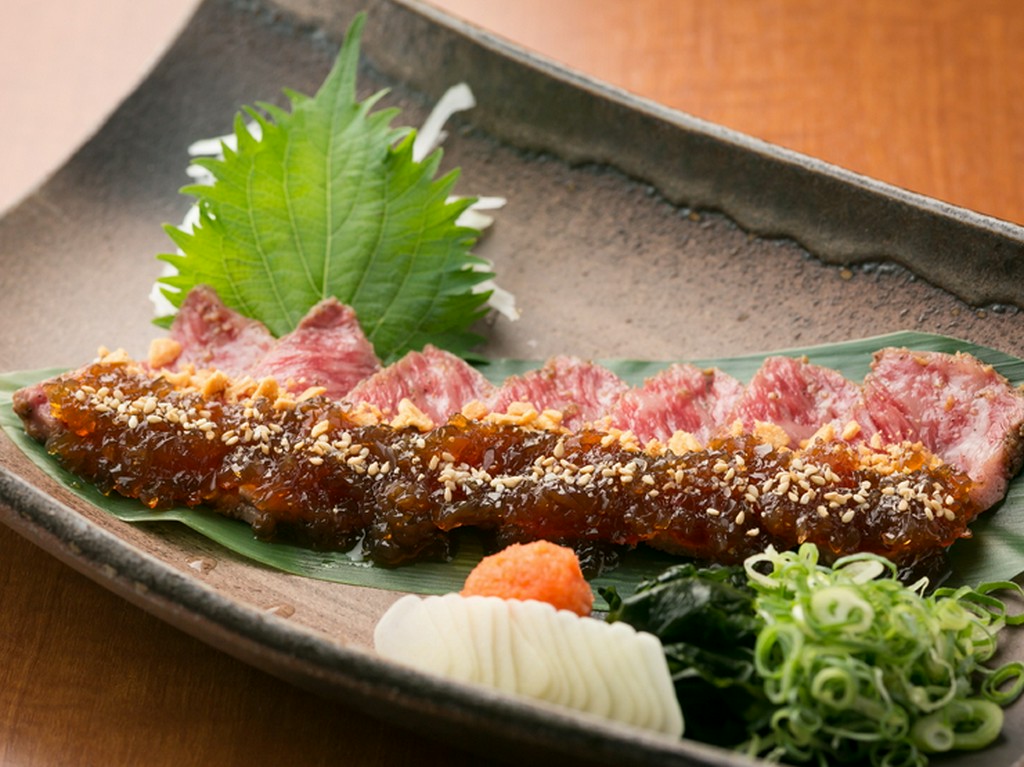 特上レアステーキ　タタキ風