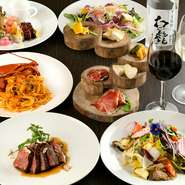 テーブル席は2名掛けが4卓あり、合計8名が一度に座れます。小ぢんまりしたアットホームな店なので、女子会や合コン、小パーティーなどに好評です。コースは飲み放題込みで4000円～。