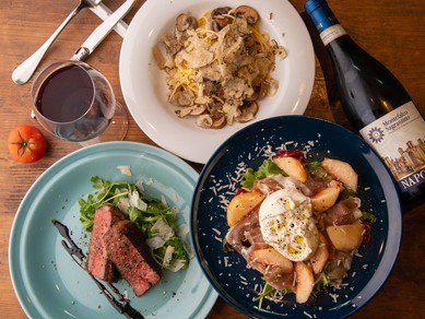 「料理3皿＆ワイン」2人の軽いディナーでのおすすめの一例