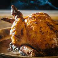 看板メニュー　フランス版ローストチキン「プレロッティ」