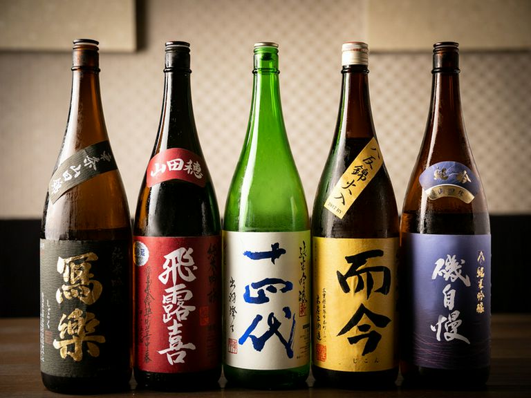 希少種や限定種のご用意も。通をも唸らせる日本酒ラインナップ