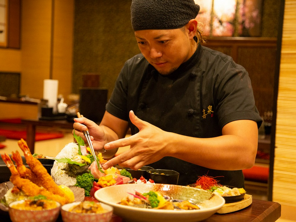 程良い頃合いで提供される料理を食べながら、ゆったり寛げる