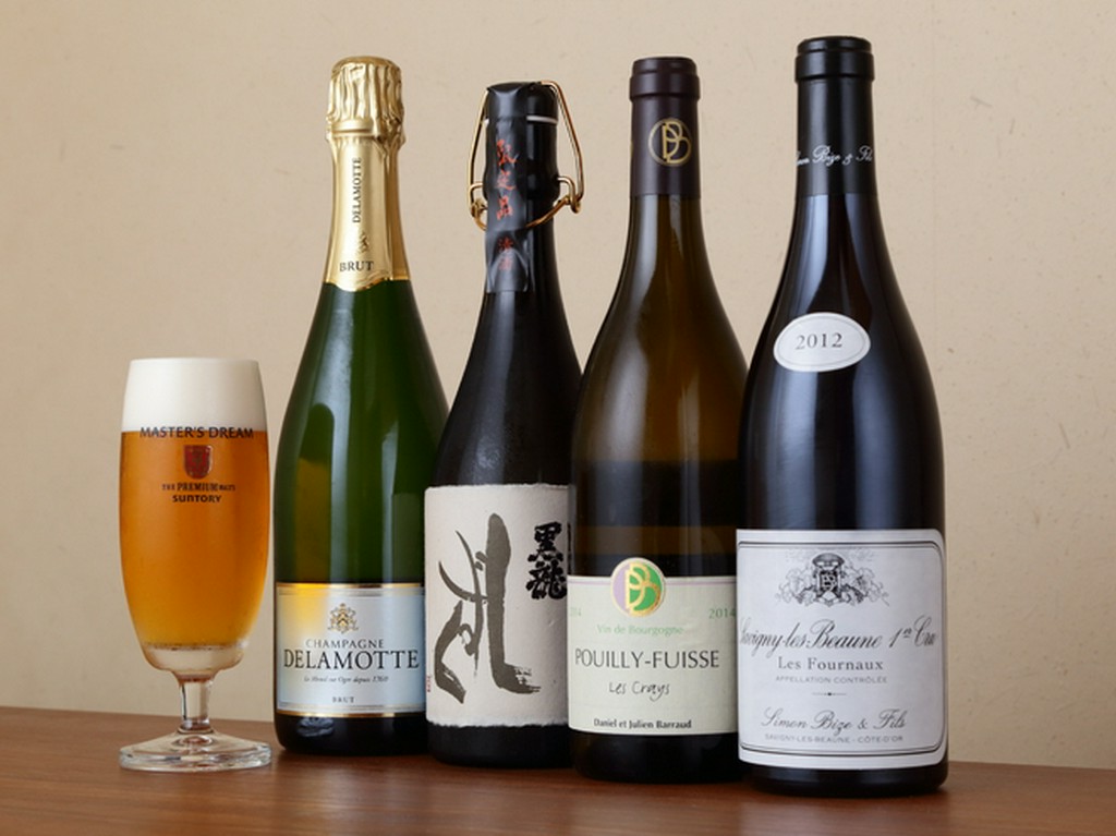 店主厳選の日本酒が豊富に揃う。和食との相性も抜群