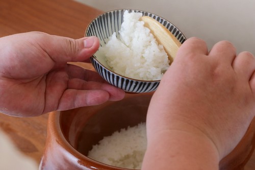 コースの最後は高級米「小滝米」でほっこりと和む