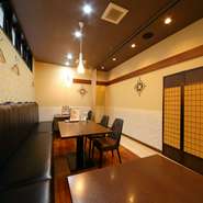 大小さまざまな個室を完備。それぞれの部屋ごとに雰囲気や部屋のテイストが異なる点も注目ポイント。利用シーンやシチュエーション、人数に合わせた部屋を用意してくれます。