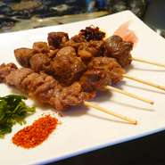 本日の羊串～4種の薬味添え～