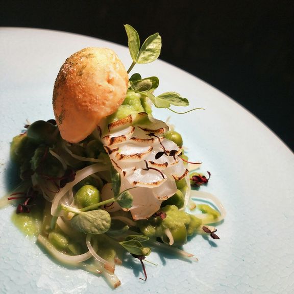 アオリイカ グリーンピース 新馬鈴薯